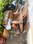 Cardboard boxes and garden pot Cardboard boxes, garden pots plus two tables TW10 - removed for £117