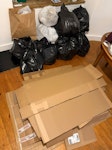 Cardboard & Recycling Quite a few reusable cardboard boxes, as well as general recycling and some more deteriorated boxes. SE14 - removed for £88