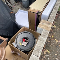 Solar install waste collected by PJ Tips