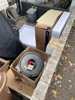 Solar install waste collected by PJ Tips