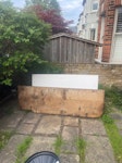 2m worktop- white back board 1 2m run of worktop and white backboard SW17 - removed for £29