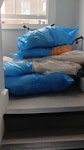 8 plastic bags of carpet and u on 3rd floor no lift W11 - removed for £104
