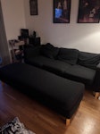 Large sofa and footstall Large sofa and footstall for disposal EH7 - removed for £104