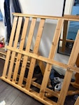 broken wooden bed frame right by the front door, which leads to on street parking DH1 - removed for £91