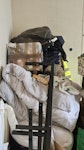 Bags boxes. Bed frame mower We have a large wall cabinet and bags of general waste as well as a mower and bed frames and some boxes SG4 - removed for £357