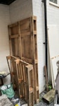 wood and old furniture/bbq wood pallet, broken bbq, disassembled wardrobe, laminate flooring pieces N16 - removed for £143