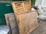 Garden waste/Climbing frame The wood from a climbing frame, stones / rubble taken from back garden/ some garden waste (leaves, a couple of hedge plants, cuttings), an ironing board, iron SW18 - removed for £99