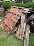 collection of timber mostly all timber, couple bits of green waste, and little bit of metal RM9 - removed for £130