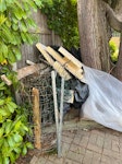 DIY waste inlc plasterboard Plasterboard 
Couple of bags of plaster. 
Old fencing 
Old wood. 
Some bricks GU22 - removed for £194