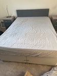 Double bed & mattress Double divan bed with headboard and double mattress. GL3 - removed for £104