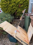 a pallet and wood board a pallet and wood board KT4 - removed for £43