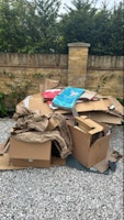 cardboard waste collected by Riff Raff Rubbish
