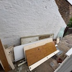 waste disposal old kitchen units, wardrobe and 2 glass shower doors HP2 - removed for £130