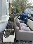 Two seater sofa + plant pot Two seater old sofa and a pot plant W3 - removed for £83