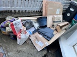 Large Mirror + Assorted DIY Large glass mirror pane and leftover DIY material. mostly cardboard, MDF, wood and dry bulk (sand / cement / multi finish). Easy access from road. W4 - removed for £104