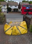 Hippo skip bag of rubble Mortar & hardcore from under old garden path. Estimate 1000 - 1500kg. N20 - removed for £286