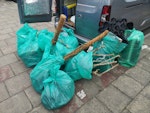 Plant waste soil, plastic pots 5 bags of plant waste and soil
3 bags of plastic trays and pots
2 moss poles
1 large dead plant SW9 - removed for £94
