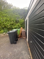 Single bed base, water butt collected by Ican Services
