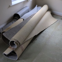 Carpet and underlay collected by Long Gone Waste Diposal