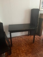 table and media/electronics collected by George Allens Waste