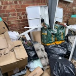 household waste. cardboard desk mirror household waste. TN12 - removed for £104