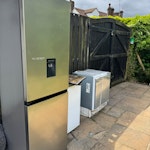 three fridges one fridge freezer, one small fridge and one small freezer LU6 - removed for £208