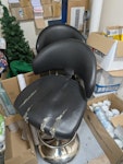 Fridge & more. PLEASE READ 1 x Fridge - please ensure you can provide a hazardous waste transfer note for fridge  
4 x Fobt chairs
2 x 6ft clip frame
Various A3 clip frame PL1 - removed for £333