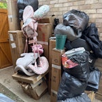 Cardboard and recycled items Cardboard plus clothes and baby chairs NN3 - removed for £91
