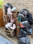 Cardboard and recycled items Cardboard plus clothes and baby chairs NN3 - removed for £91