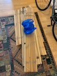8 sets of wood venetian blinds some need repairs e.g. missing wands, pulley cords faulty on some N17 - removed for £39