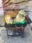BBQ BBQ. Small table. Mop. Small bag of rubbish (bag of soil) E17 - removed for £43