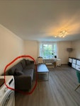 Sofa, dismantled bed, mattress 1 x grey fabric 2-seater sofa, 1 x dismantled double bed frame and 1 x double mattress for collection and disposal. Ground floor residential flat at Radford House, Notting Hill W2 4EE. Collection preferred Monday 1 June, ideally around 1:30pm onwards if possible. Photos attached. W2 - removed for £130