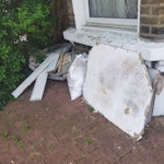 General waste 2 pieces of plaster board, 3-4 pieces of wooden boards, metal wire, 1 plastic bag of general rubbish and carpet. E15 - removed for £117