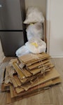 Pile of cardboard and bags We have 7 bin bags of polystyrene along with cardboard (see pic). Ought to fit a large car or small van. Quick collection appreciated. SK6 - removed for £57