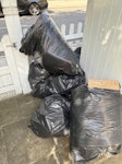 cardboard + polystyrene Move-in packaging waste only. Several large cardboard boxes filled with flattened/clean cardboard for recycling, plus about 9 loosely packed black sacks of clean polystyrene / expanded foam packaging. No food waste, no builder waste, no rubble, no hazardous materials, no electricals. Ready for collection from the front of the property. SW4 - removed for £50