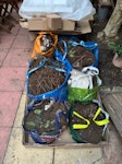 bags soil/roots,carboaard wood 6 bags of soil and roots, some cardboard, one wooden chair, some wooden bits and small tree trunks SE5 - removed for £43