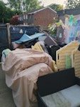 Bulky items Two corner sofas 
Glass tv unit

Two wooden tables 
Kids play house TN2 - removed for £357