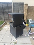Chairs , table , 4 bin bags Headboard , 4 outside chairs , 2 piece table , 4 bin bags with rubbish SE9 - removed for £156