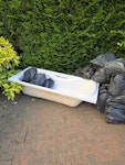 Bags of rubble, bath and panel Bags of rubble / building waste from ripping out a bathroom. Approximately 55 well packaged bags, each approximately 25kg.

Additionally - plastic bath, and wood and glass bath panel.

Easy access on front drive way. EN5 - removed for £257