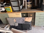 Unwanted bits in garage Wooden work bench
Childs Wardrobe
3 kitchen units 
Wire shelf unit
13 Metal sliding drawer units 
Wooden flooring used to form top and shelf SL6 - removed for £176