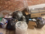 bags of waste metal frame Hi, I need a same-day rubbish collection today in Reading. It is a small/quarter van load of loose mixed waste (approx. 3 cubic yards). It includes about 15 black bags, cardboard boxes, polystyrene, a plastic bucket, and a light metal frame. No heavy rubble, soil, or hazardous waste. Everything is piled together on the ground floor for easy access. Please let me know your availability and price for today. Thanks! RG4 - removed for £161
