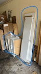 wardrobe, 2 chairs, cloth unit Wardrobe, 2 chairs, cloth units, only items listed CF83 - removed for £188