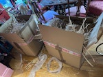 2 cardboard boxes with hay Just 2 cardboard boxes filled with hay. The shipper sent pots using hay as packing material SE13 - removed for £43