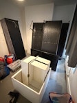Divan bed frame, sofa fra Sofa frame, exercise bike, divan bed frame, 3 TVs. Black bags, Ikea furniture S36 - removed for £349