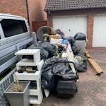 General household waste Clothes , door , furniture lawn mower chest freezer B90 - removed for £175