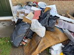 waste material mainly cardboar household rubbish after renovation UB5 - removed for £130