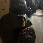 household waste clothes toys 36x house hold waste bags filled to the top mixed clothes& broken plastic toys. 3 large cardboard boxes, 5 regular, 1 long rolled up rug & garden toys. stuff will be outside. access from back garden on roadside. HA1 - removed for £117
