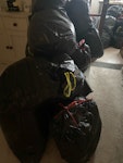 household waste clothes toys 36x house hold waste bags filled to the top mixed clothes& broken plastic toys. 3 large cardboard boxes, 5 regular, 1 long rolled up rug & garden toys. stuff will be outside. access from back garden on roadside. HA1 - removed for £117