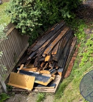 old decking collected by PJ Tips