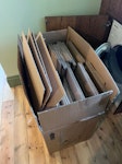 moving boxes I got a bunch of boxes from moving I need to get rid of - it’s a mix and I’ve got em all broken down in 1 big box. E5 - removed for £23